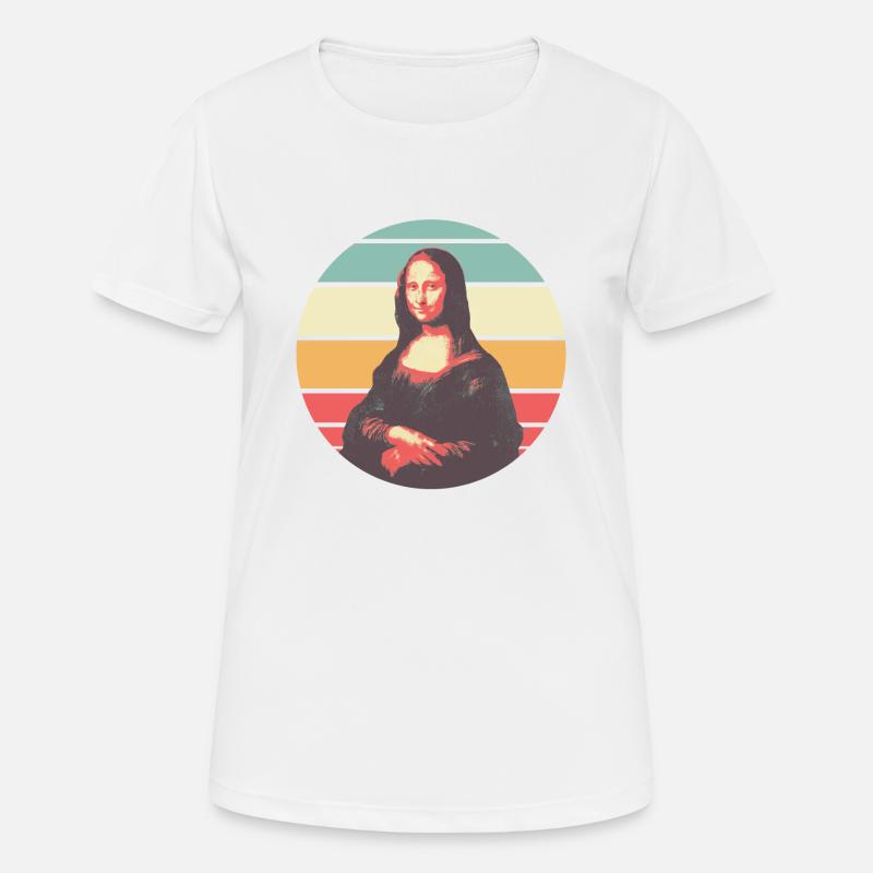 Retro Mona Lisa - Women's Breathable T-Shirt - white