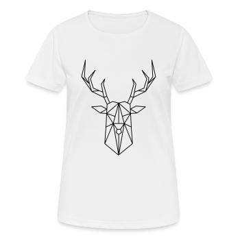 Reh Deer Animal Minimal - Frauen T-Shirt atmungsaktiv - Weiß - Vorne - AI Model Female 172 dark (172cm)