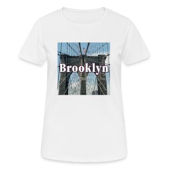 Brooklyn Bridge - Frauen T-Shirt atmungsaktiv - Weiß - Vorne - AI Model Female 172 dark (172cm)
