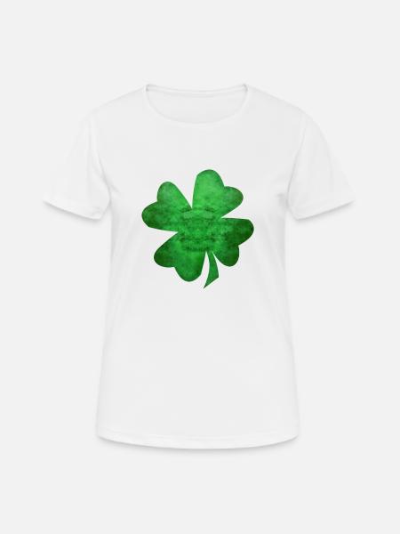 Vihreä neljälehti - Dame T-shirt svedtransporterende - hvid