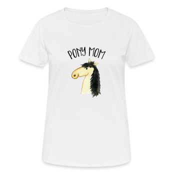 Pony Mom Falb Pony - Women's Breathable T-Shirt - white - Front - AI Model Female 172 dark (172cm)