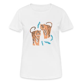 Exotic Bengal Tigers - Women's Breathable T-Shirt - white - Front - AI Model Female 172 dark (172cm)