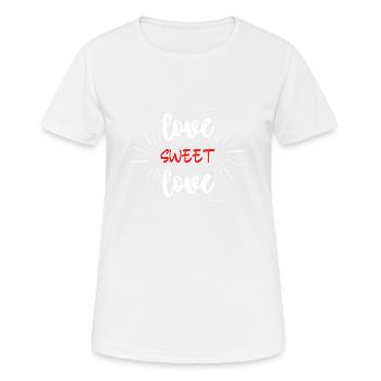 love sweet love blanc - Frauen T-Shirt atmungsaktiv - Weiß - Vorne - AI Model Female 172 dark (172cm)
