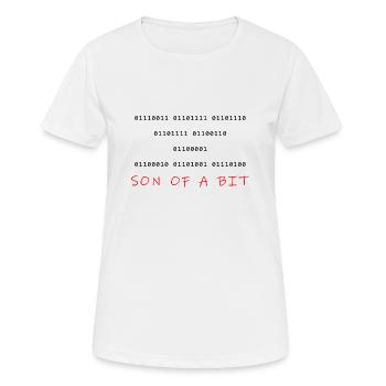 son of a bit - Frauen T-Shirt atmungsaktiv - Weiß - Vorne - AI Model Female 172 dark (172cm)