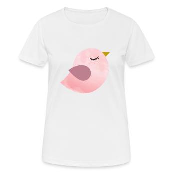 oiseau couleur d’eau bébé fille - T-shirt respirant Femme - blanc - Devant - AI Model Female 172 dark (172cm)