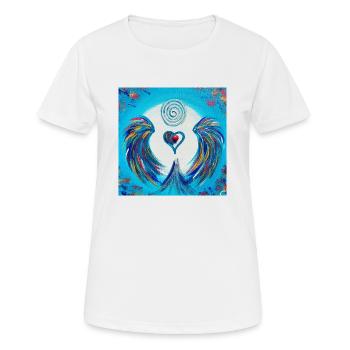 Cœur de l’inspiration - T-shirt respirant Femme - blanc - Devant - AI Model Female 172 dark (172cm)