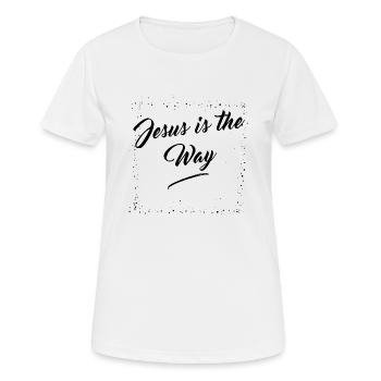 Jesus is the Way - Women's Breathable T-Shirt - white - Front - AI Model Female 172 dark (172cm)