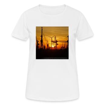 hamburger port - T-shirt respirant Femme - blanc - Devant - AI Model Female 172 dark (172cm)