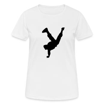 ImgNation - Frauen T-Shirt atmungsaktiv - Weiß - Vorne - AI Model Female 172 dark (172cm)