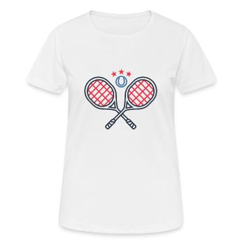 Tennis - Women's Breathable T-Shirt - white - Front - AI Model Female 172 dark (172cm)