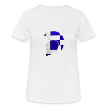 griechischer Helm - Frauen T-Shirt atmungsaktiv - Weiß - Vorne - AI Model Female 172 dark (172cm)