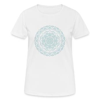 Ornement de mandala Mintgürn - T-shirt respirant Femme - blanc - Devant - AI Model Female 172 dark (172cm)