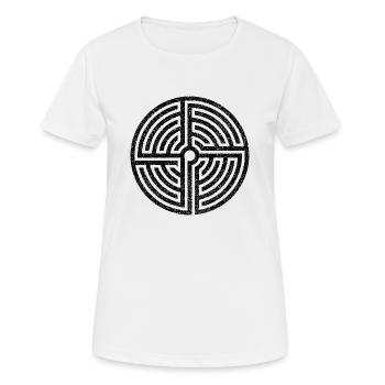 Labyrinth - Frauen T-Shirt atmungsaktiv - Weiß - Vorne - AI Model Female 172 dark (172cm)