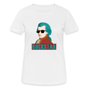 Mozart Star - Frauen T-Shirt atmungsaktiv - Weiß - Vorne - AI Model Female 172 dark (172cm)
