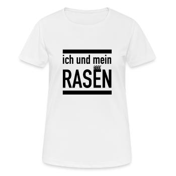 Ich und mein Rasen - Frauen T-Shirt atmungsaktiv - Weiß - Vorne - AI Model Female 172 dark (172cm)