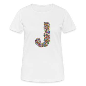 J - Women's Breathable T-Shirt - white - Front - AI Model Female 172 dark (172cm)