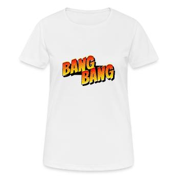 BANG BANG - lettrage comique - T-shirt respirant Femme - blanc - Devant - AI Model Female 172 dark (172cm)