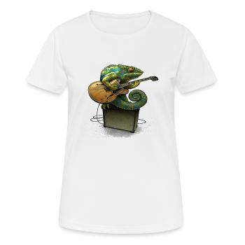 IGUANA REPTILE - T-shirt respirant Femme - blanc - Devant - AI Model Female 172 dark (172cm)
