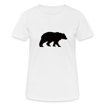 Bär - Frauen T-Shirt atmungsaktiv - Weiß - Vorne - AI Model Female 172 dark (172cm)