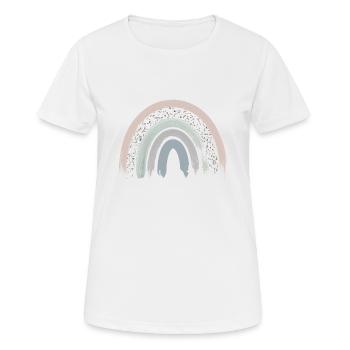 Arc-en-ciel Boho Rainbow bébé fille - T-shirt respirant Femme - blanc - Devant - AI Model Female 172 dark (172cm)