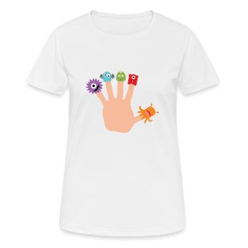 Cinq doigts d’Halloween Kids Idée cadeau - T-shirt respirant Femme - blanc - Devant - AI Model Female 172 dark (172cm)