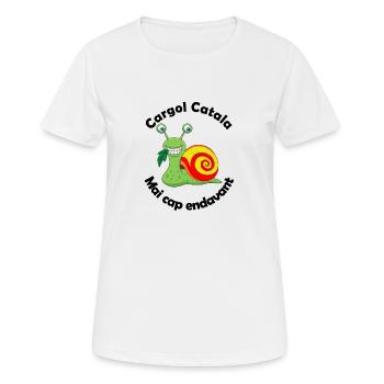 Katalanische Schnecke - Frauen T-Shirt atmungsaktiv - Weiß - Vorne - AI Model Female 172 dark (172cm)