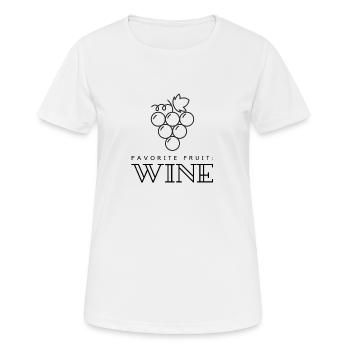 Favorite Fruit: WINE - Frauen T-Shirt atmungsaktiv - Weiß - Vorne - AI Model Female 172 dark (172cm)