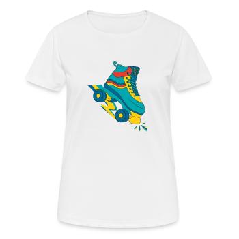 80er Jahre, Walzen, 80er Jahre, Retro, Vintage - Frauen T-Shirt atmungsaktiv - Weiß - Vorne - AI Model Female 172 dark (172cm)