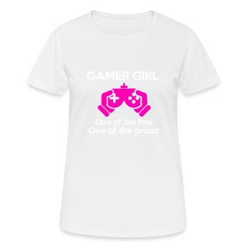 Game Girl, Game boy, vidéogame, fun - T-shirt respirant Femme - blanc - Devant - AI Model Female 172 dark (172cm)