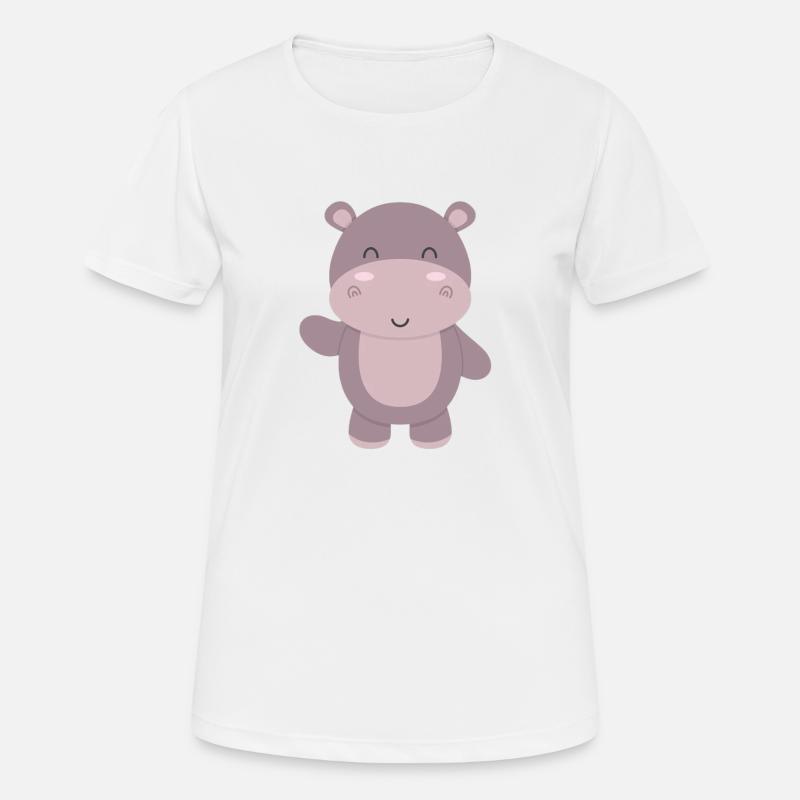 Hippo - to design yourself - Women's Breathable T-Shirt - white