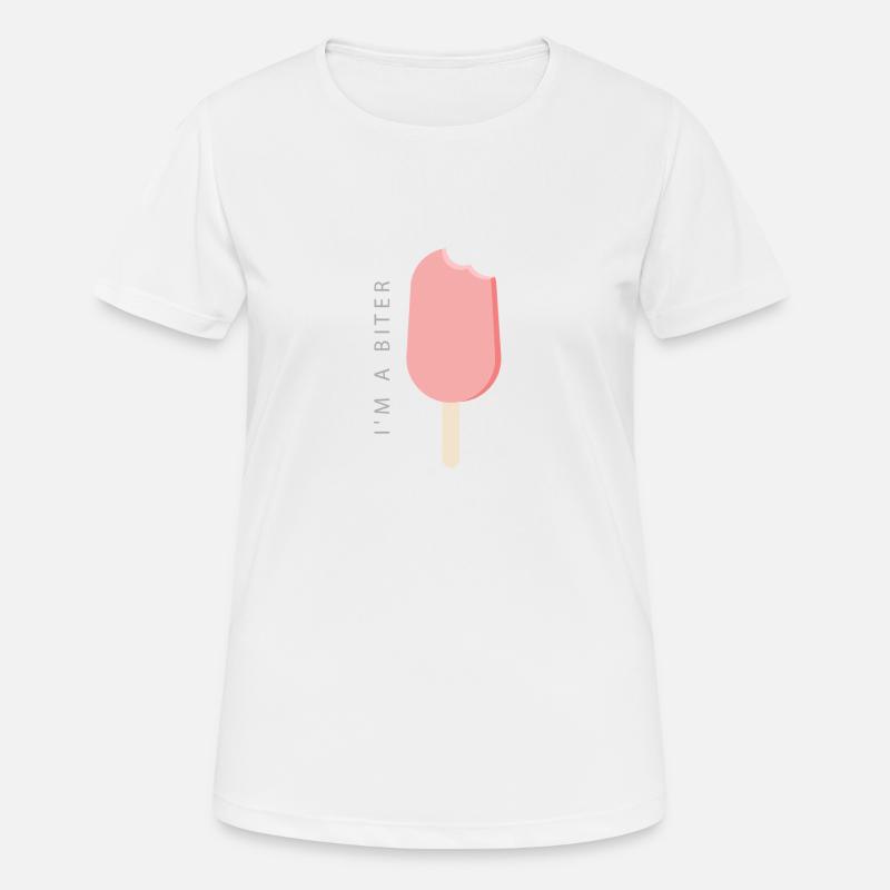 I'm a Biter Popsicles red - T-shirt respirant Femme - blanc