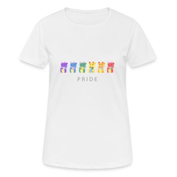 Pride Month wink cat - Women's Breathable T-Shirt - white - Front - AI Model Female 172 dark (172cm)
