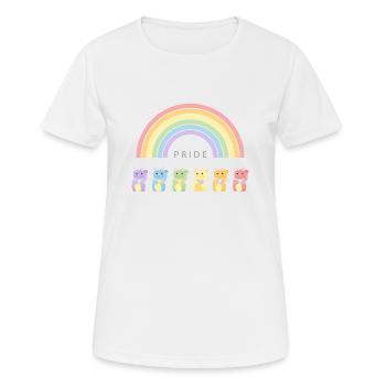Winkekatze Arc-en-ciel Pride Month - T-shirt respirant Femme - blanc - Devant - AI Model Female 172 dark (172cm)