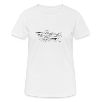 Bateau de sport1 - T-shirt respirant Femme - blanc - Devant - AI Model Female 172 dark (172cm)