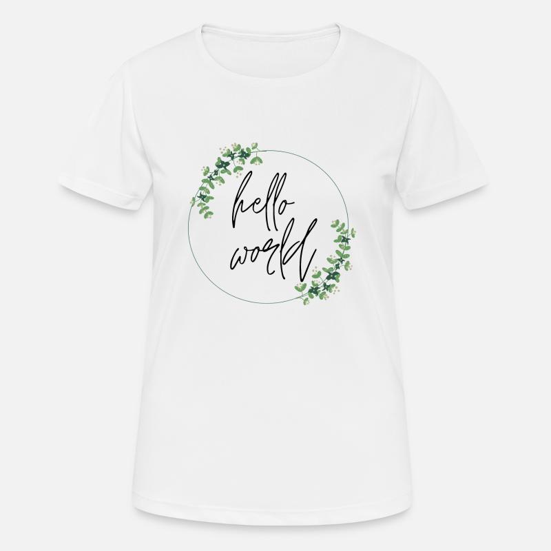 hello world - Women's Breathable T-Shirt - white
