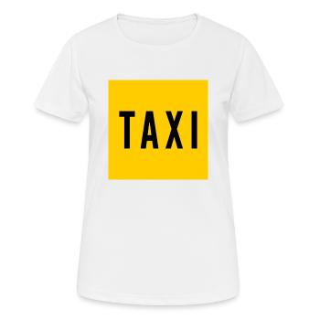 Taxi - Frauen T-Shirt atmungsaktiv - Weiß - Vorne - AI Model Female 172 dark (172cm)