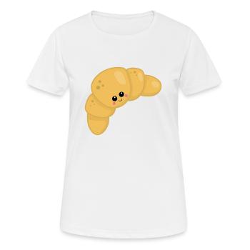 croissant - Women's Breathable T-Shirt - white - Front - AI Model Female 172 dark (172cm)