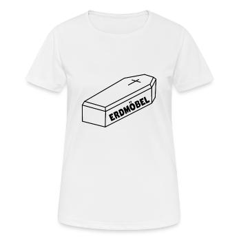 Erdmöbel - Frauen T-Shirt atmungsaktiv - Weiß - Vorne - AI Model Female 172 dark (172cm)