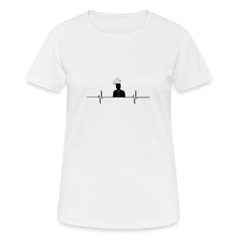 Chef cuisinier chapeau battement - T-shirt respirant Femme - blanc - Devant - AI Model Female 172 dark (172cm)