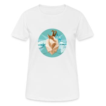 Gams Icon - Frauen T-Shirt atmungsaktiv - Weiß - Vorne - AI Model Female 172 dark (172cm)