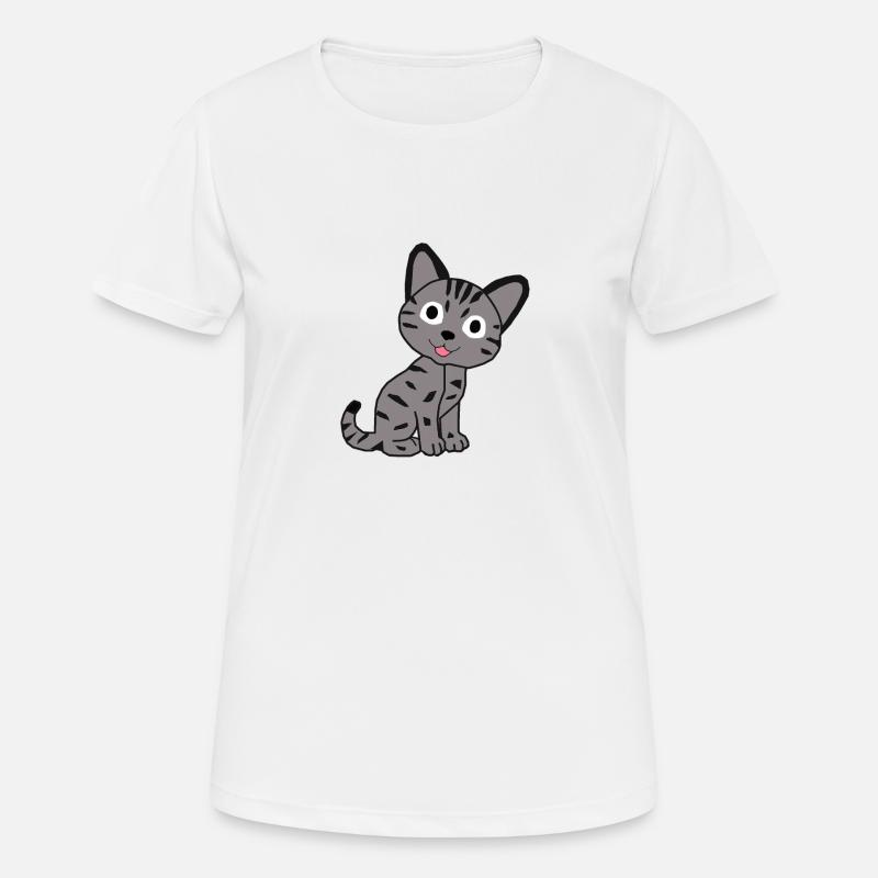 Cat - Women's Breathable T-Shirt - white