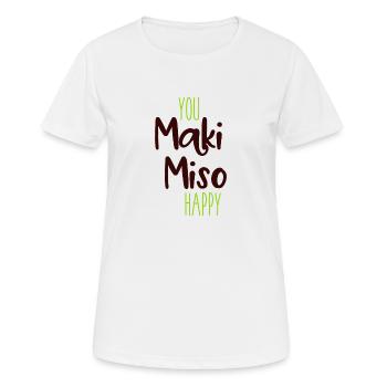 SUSHI - T-shirt respirant Femme - blanc - Devant - AI Model Female 172 dark (172cm)