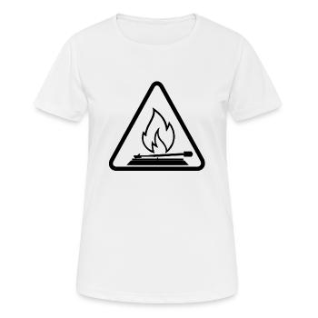 Burning turntable - Women's Breathable T-Shirt - white - Front - AI Model Female 172 dark (172cm)