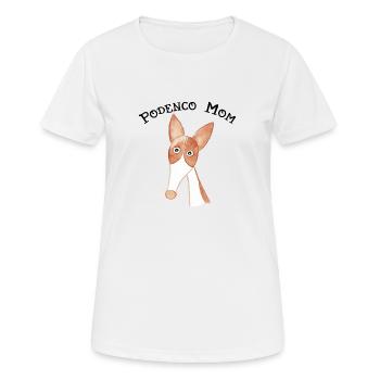 Podenco Mom - Frauen T-Shirt atmungsaktiv - Weiß - Vorne - AI Model Female 172 dark (172cm)