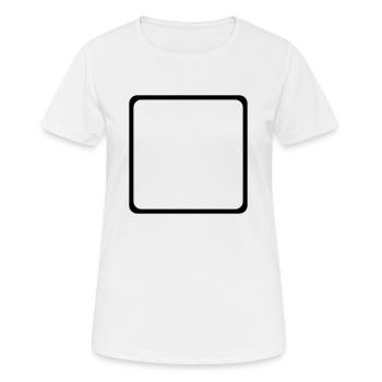 Square with rounded corners - Women's Breathable T-Shirt - white - Front - AI Model Female 172 dark (172cm)