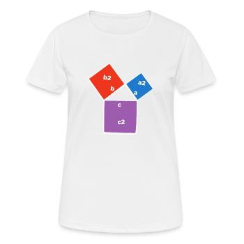 Triangle de théorème de Pythagore poison amoureux des mathématiques - T-shirt respirant Femme - blanc - Devant - AI Model Female 172 dark (172cm)