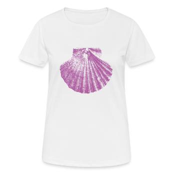 Pétoncle Camino de Santiago - T-shirt respirant Femme - blanc - Devant - AI Model Female 172 dark (172cm)