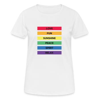 Chemise fierté - T-shirt respirant Femme - blanc - Devant - AI Model Female 172 dark (172cm)