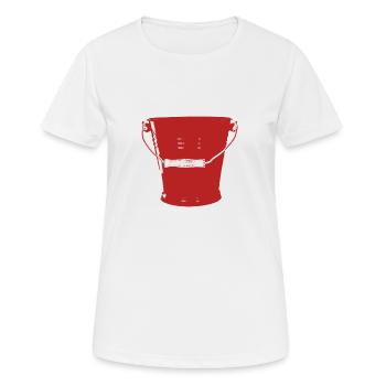 seau seau rouge - T-shirt respirant Femme - blanc - Devant - AI Model Female 172 dark (172cm)
