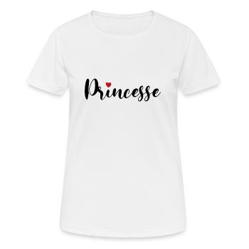 Vêtements femme, fille, bébé : Princesse - T-shirt respirant Femme - blanc - Devant - AI Model Female 172 dark (172cm)